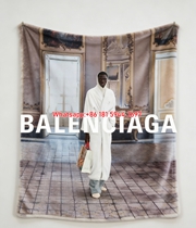Balenciaga Luxury Loungewear Flannel Throw Blanket for Sofa and Wall Decor BA307